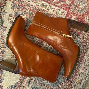 ASOS Genuine Leather Square-toe Block Heels